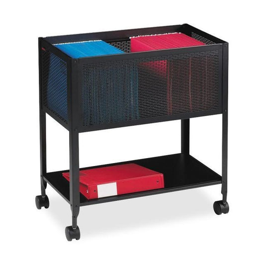 Lorell Steel Mesh Mobile File 1-Drawer Filing Cart - ‎24 x 13.25 x 27.5 - Black